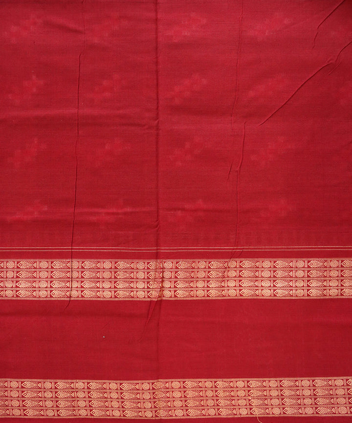 Black falu red cotton handloom sambalpuri saree