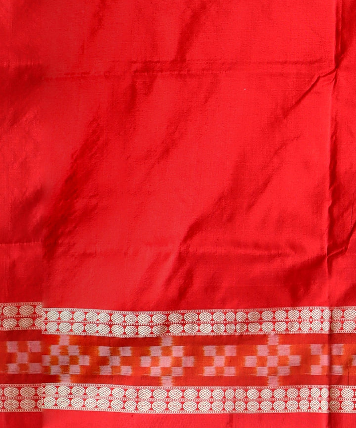 Dark Pastel Purple Dark Red Silk Handloom Sambalpuri Saree