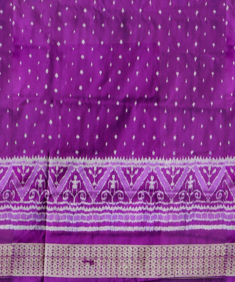 Violet Grey Silk Handloom Sambalpuri Saree