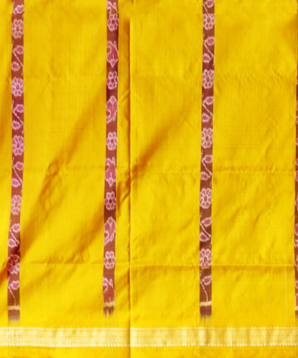 Red Yellow Silk Handloom Bomkai Saree