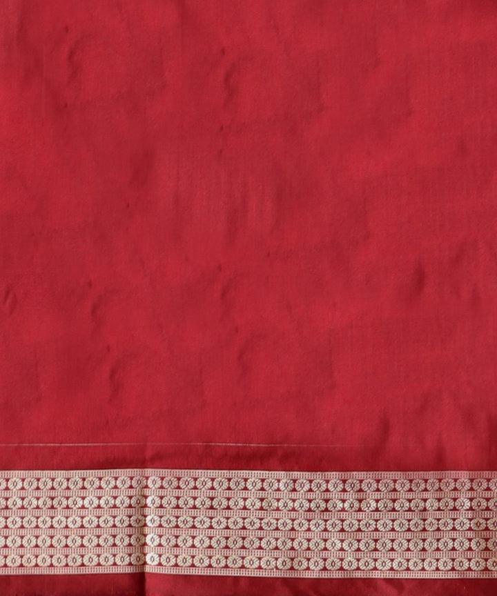 Beige Claret Silk Handloom Sambalpuri Saree