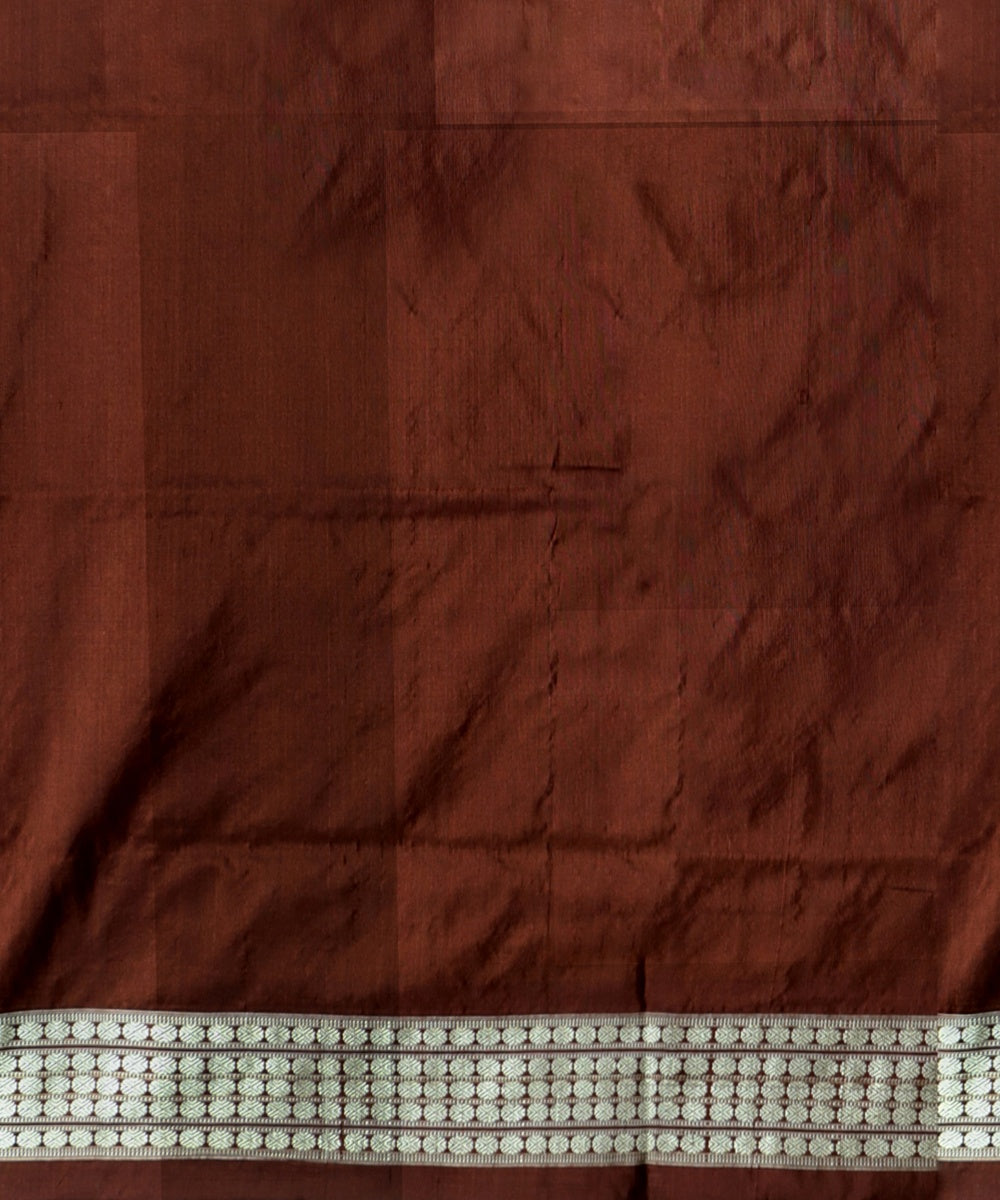 Brown Chestnut Silk Handloom Sambalpuri Saree