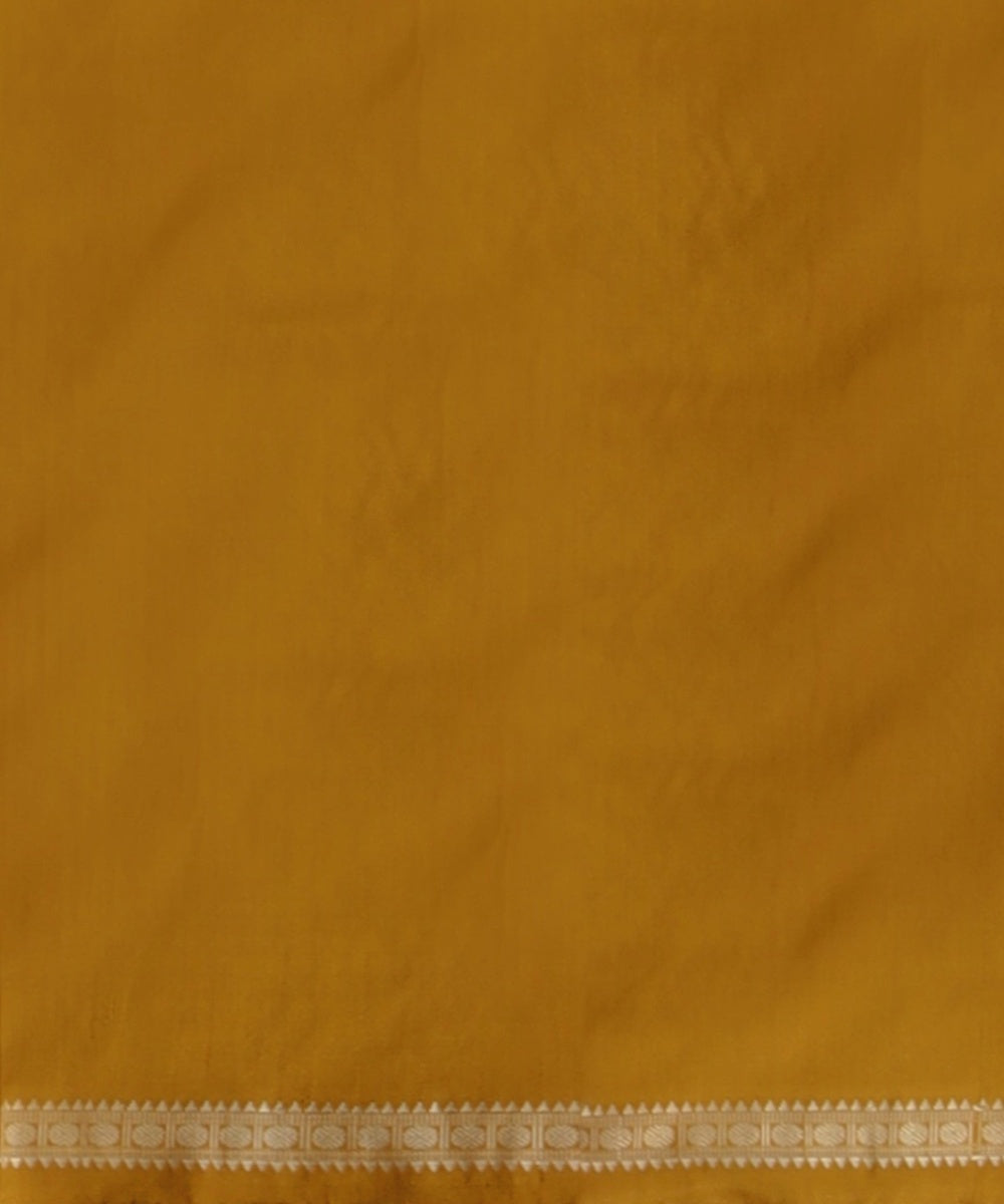Mustard Fulvous Silk Handloom Bomkai Saree