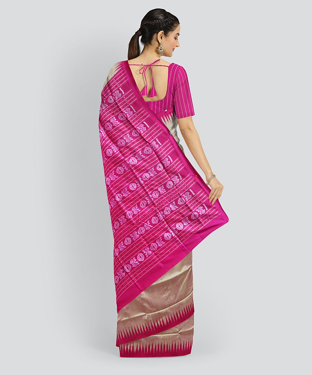 Brown Brilliant Azure Silk Handloom Bomkai Saree