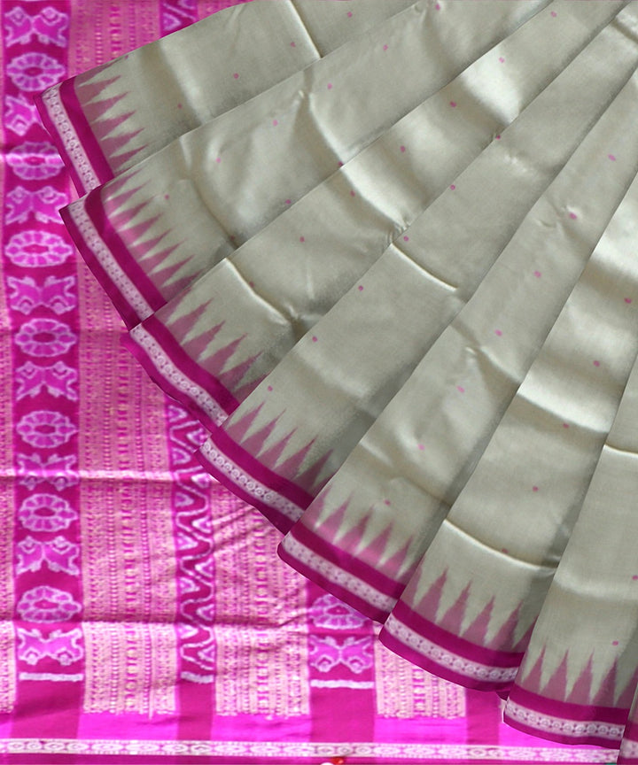 Brown Brilliant Azure Silk Handloom Bomkai Saree