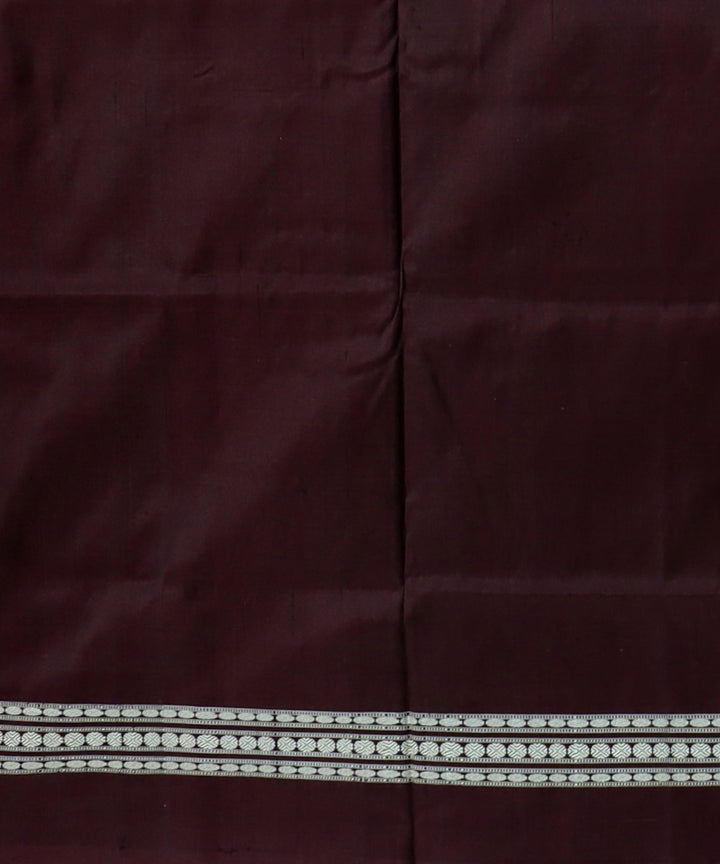 Deep Cerise Black Bean Silk Handloom Bomkai Saree