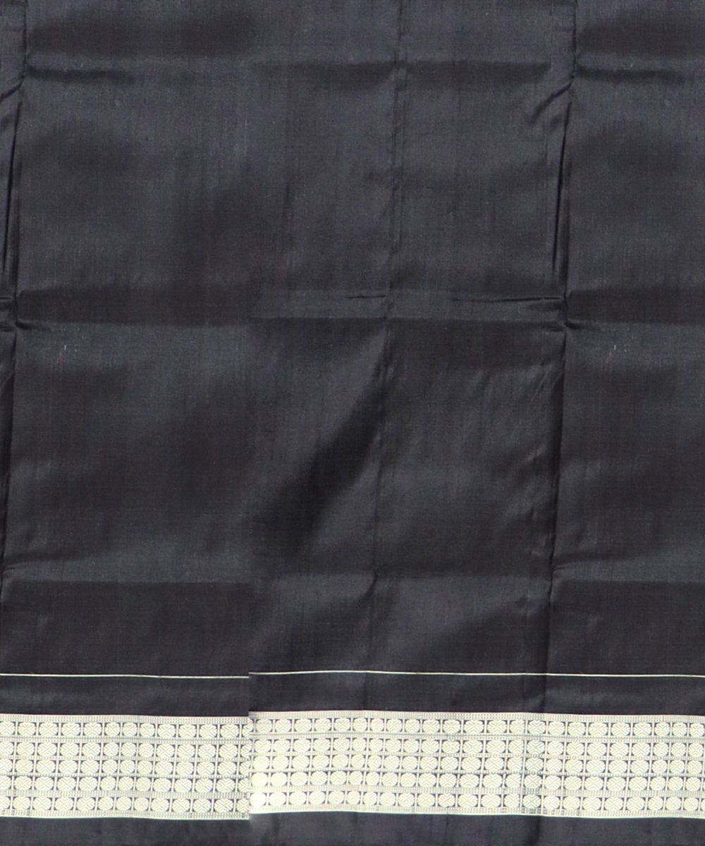 Black Goldenrod Silk Handloom Sambalpuri Saree
