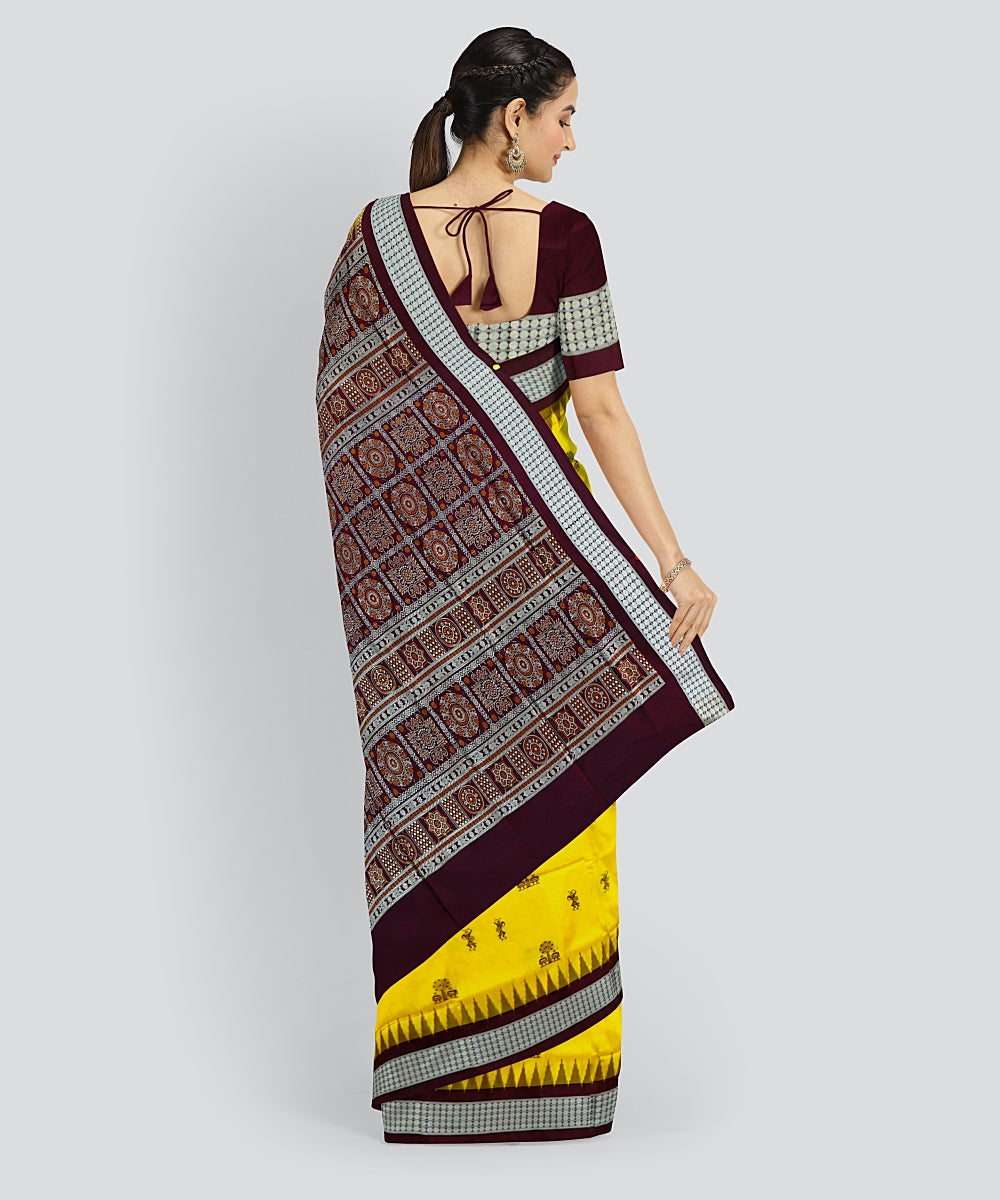 Multicolor Coffee Silk Handloom Bomkai Saree