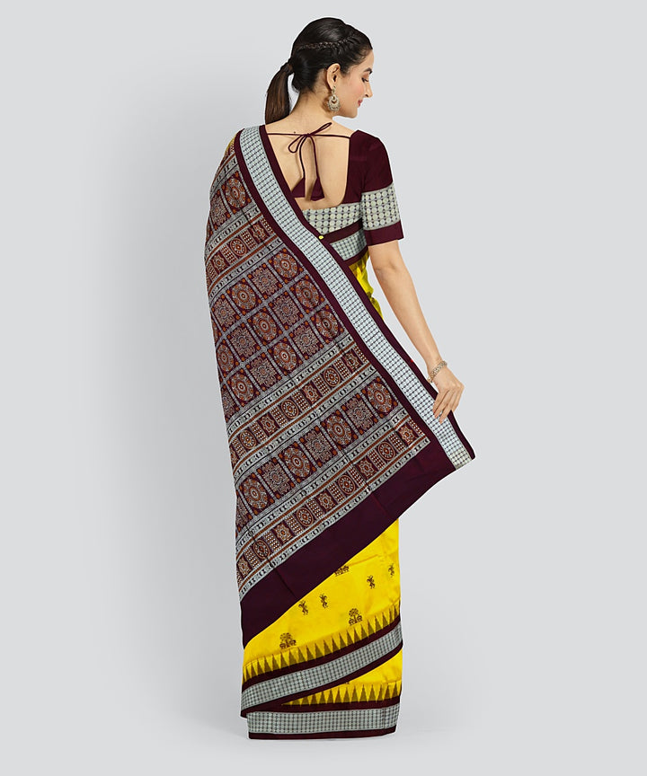 Multicolor Coffee Silk Handloom Bomkai Saree