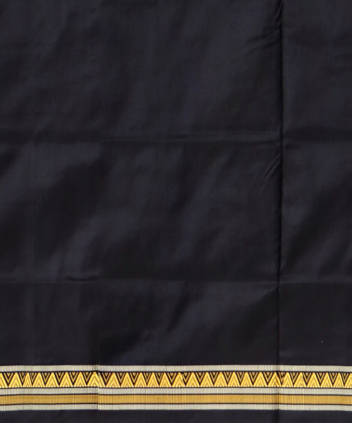 Grey Black Silk Handloom Dongoria Saree