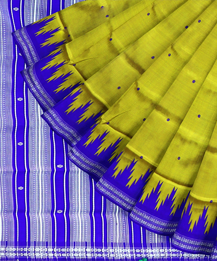 Teal Green Dark Blue Handloom Berhampuri Silk Saree