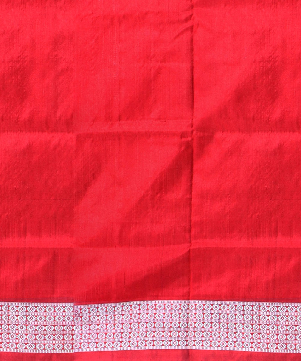 Maroon Dark Red Silk Handloom Sambalpuri Saree