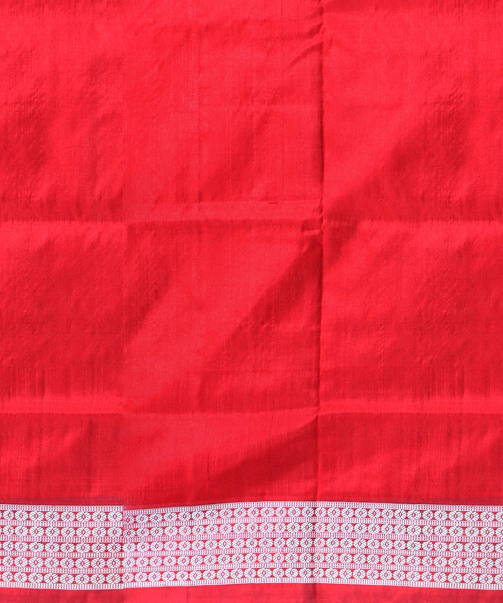 Maroon Dark Red Silk Handloom Sambalpuri Saree