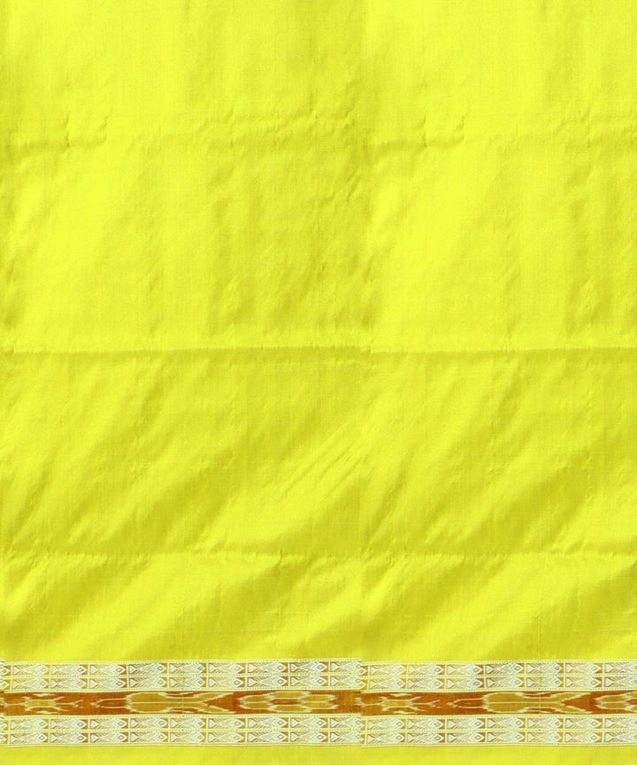 Maroon Deep Lemon Silk Handloom Bomkai Saree