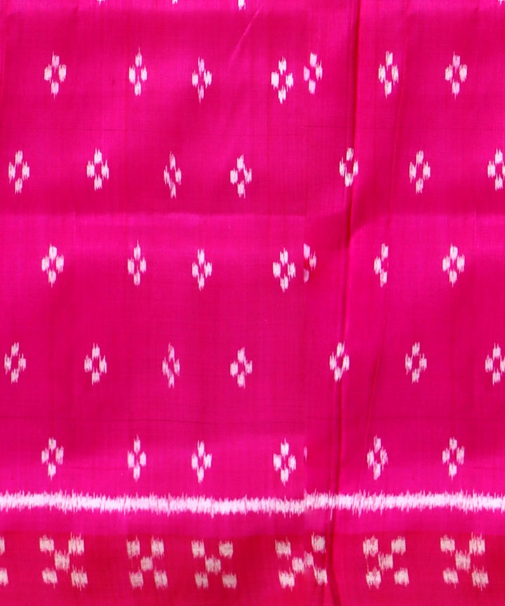 Pink Debian Red Silk Handloom Khandua Saree