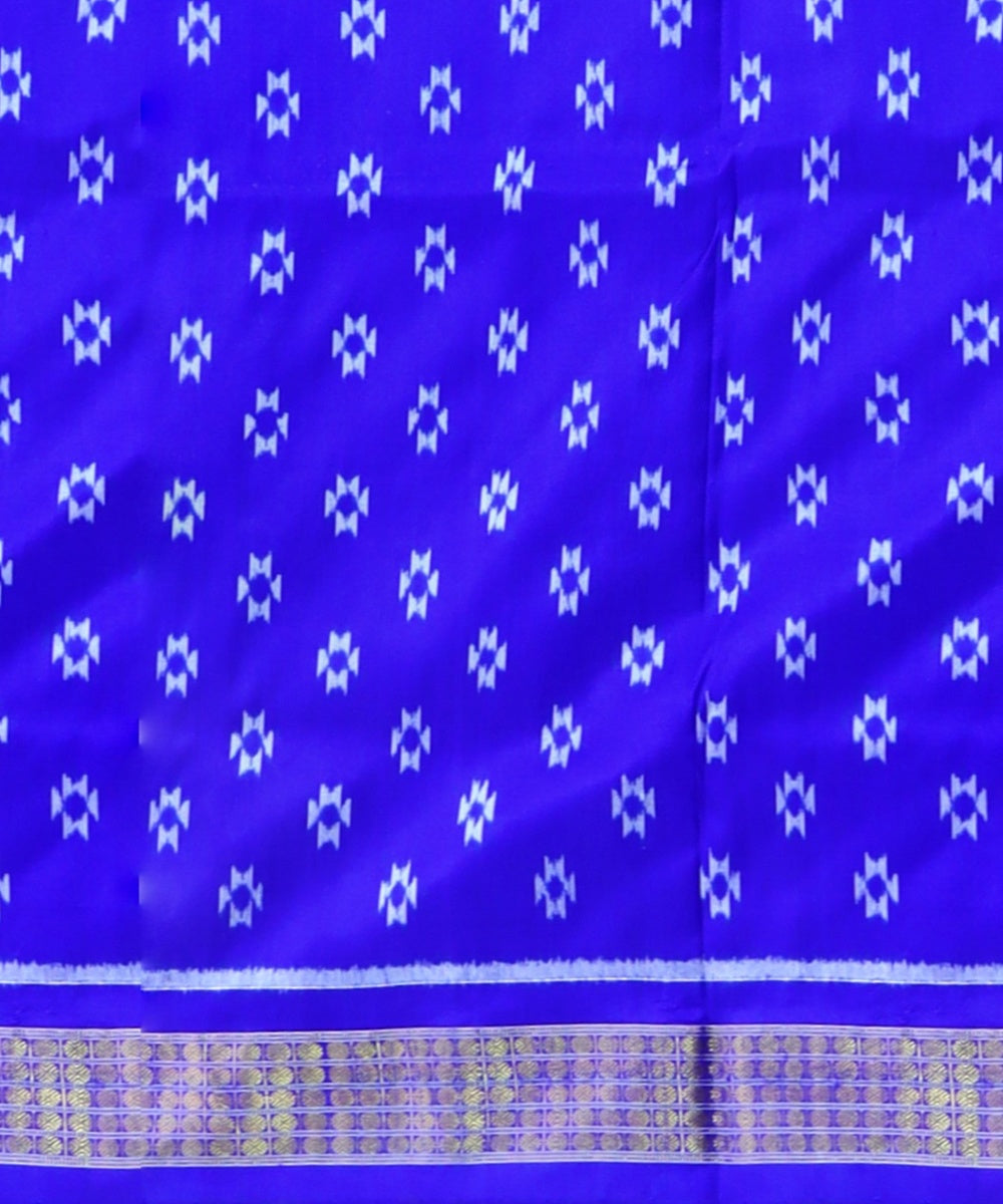 Fashion Fuchsia Electric Indigo Silk Handloom Tissue Saree