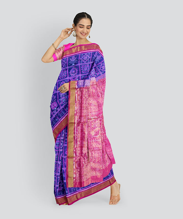 Multicolor Deep Ceris Silk Handloom Half Tissue Saree