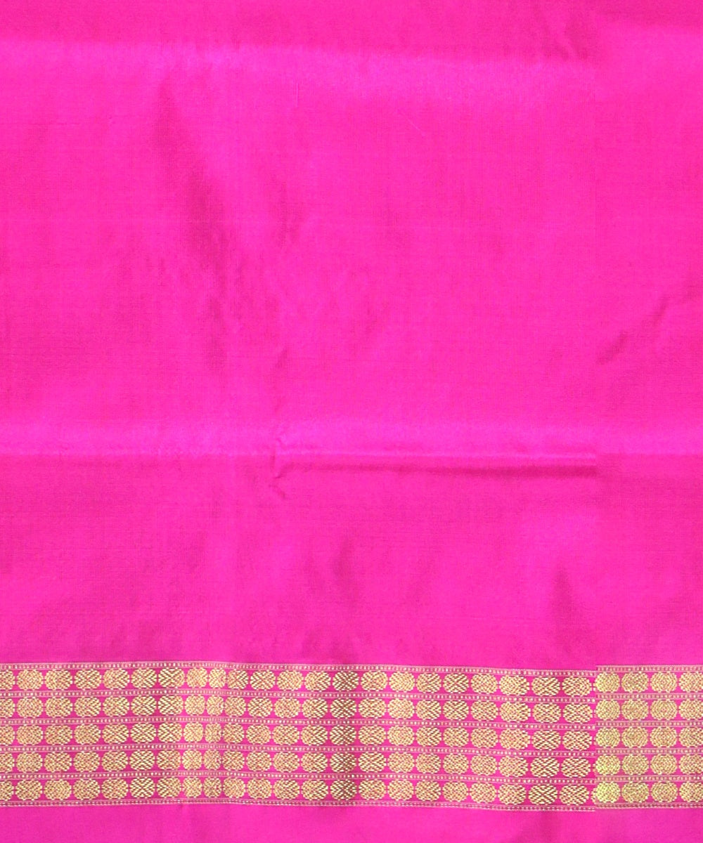 Multicolor Deep Ceris Silk Handloom Half Tissue Saree