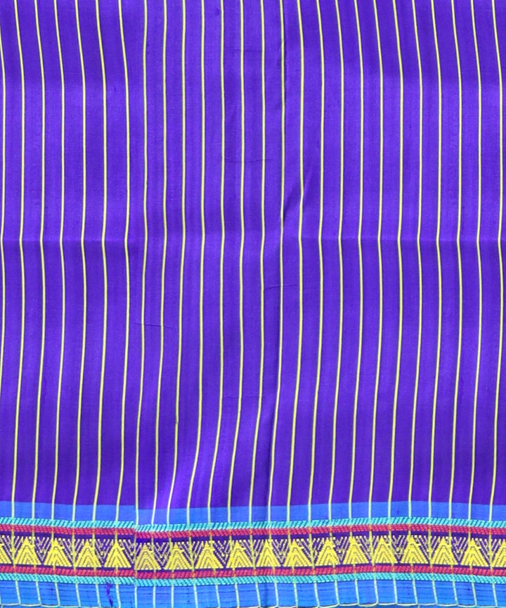 Sky Blue Multicolour Silk Handloom Khandua Saree