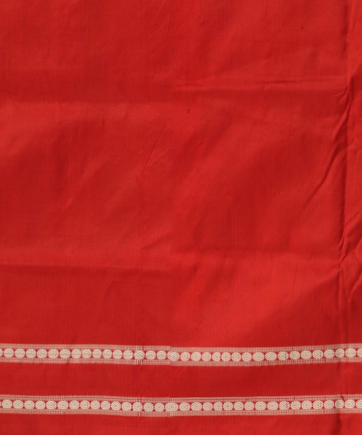 Beige Dark Red Silk Handloom Dolabedi Saree