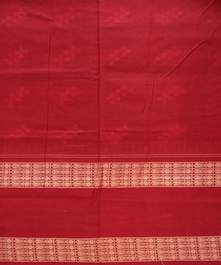 Black falu red cotton handloom sambalpuri saree