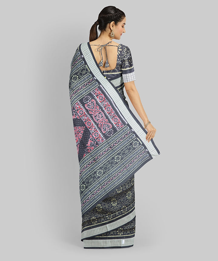 Black Silk Handloom Sambalpuri Saree