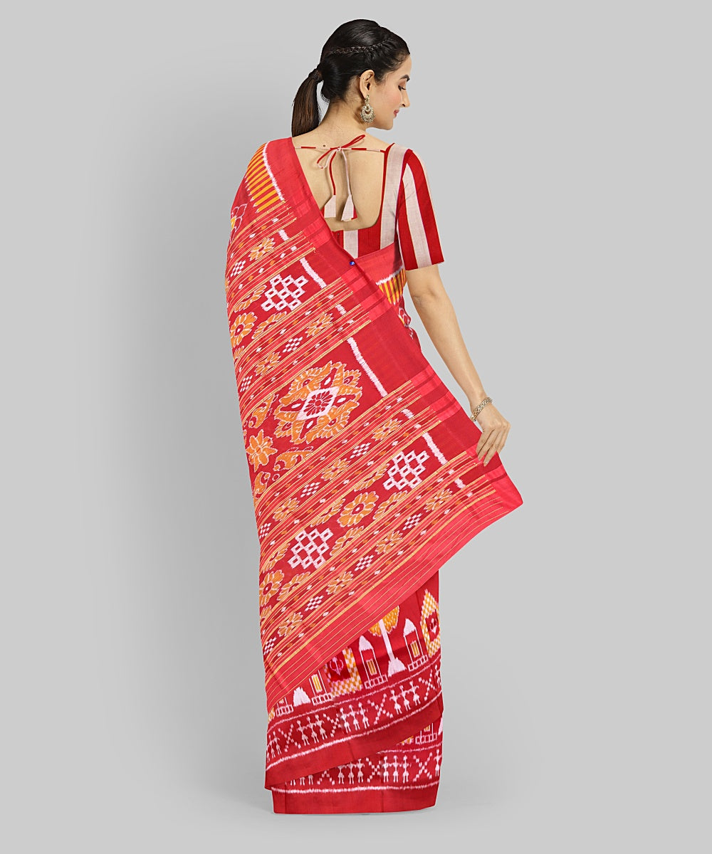 Red Silk Handloom Khandua Saree