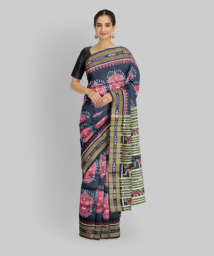 Black Silk Handloom Khandua Saree