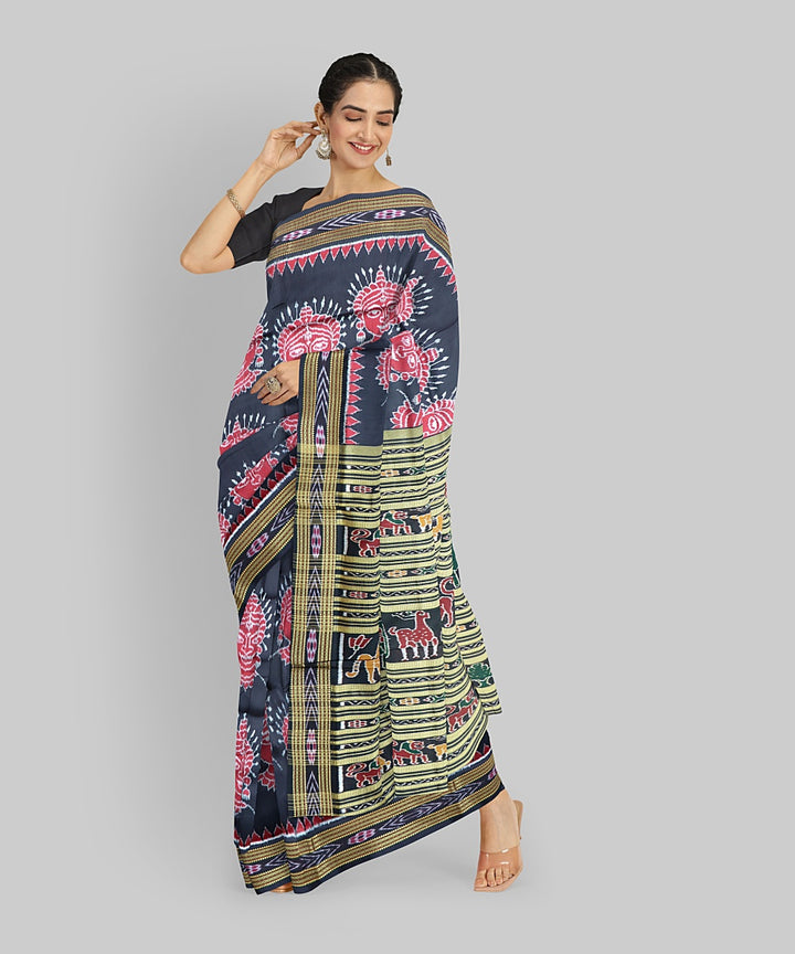 Black Silk Handloom Khandua Saree
