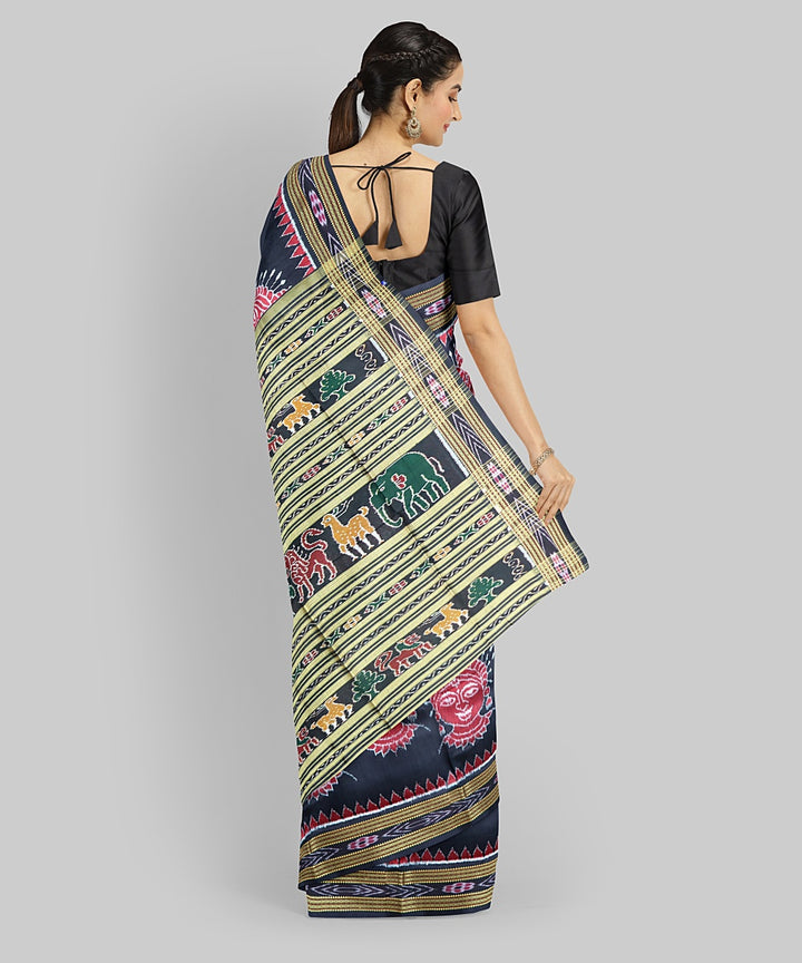 Black Silk Handloom Khandua Saree