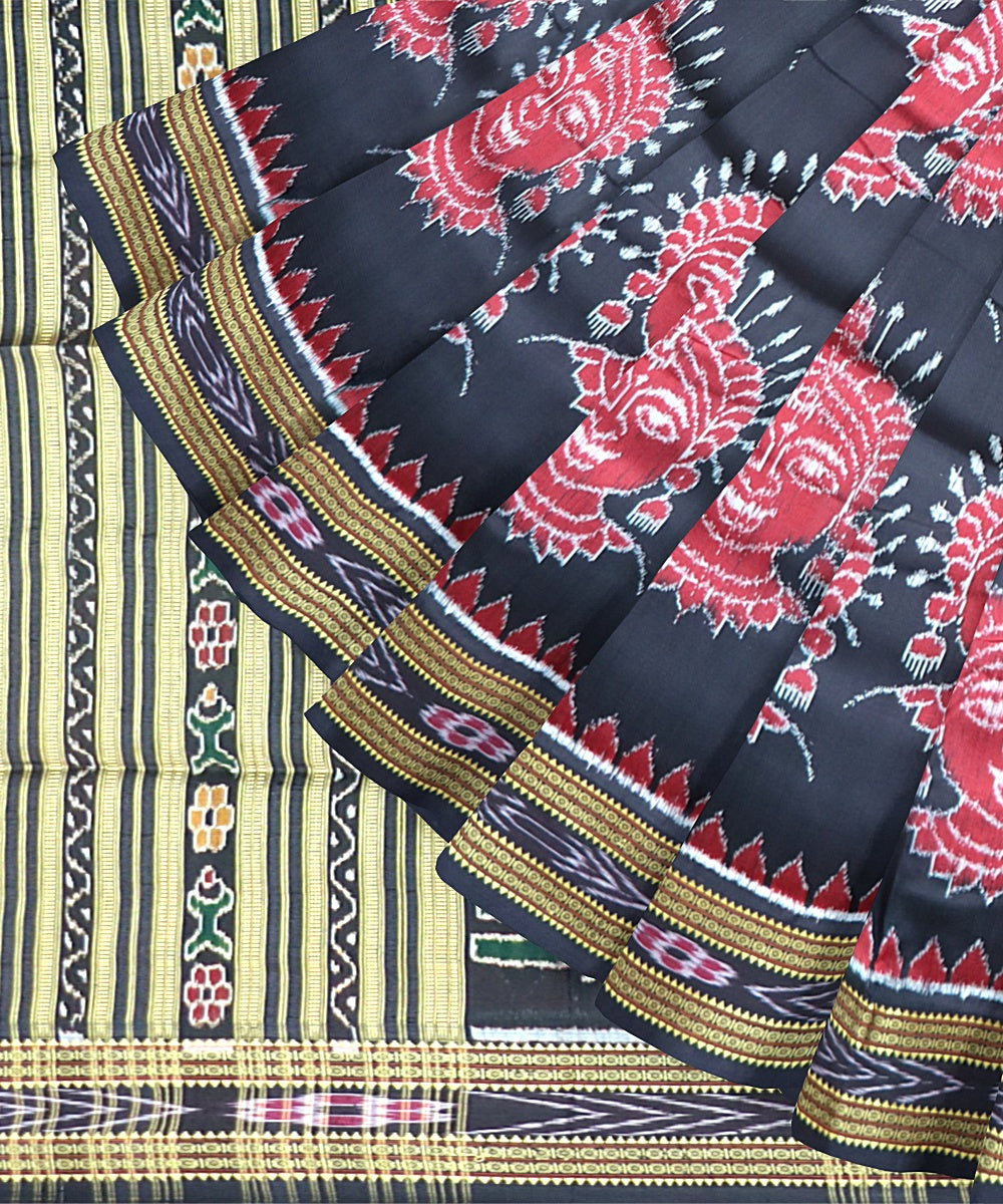 Black Silk Handloom Khandua Saree