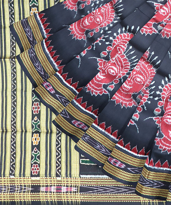 Black Silk Handloom Khandua Saree