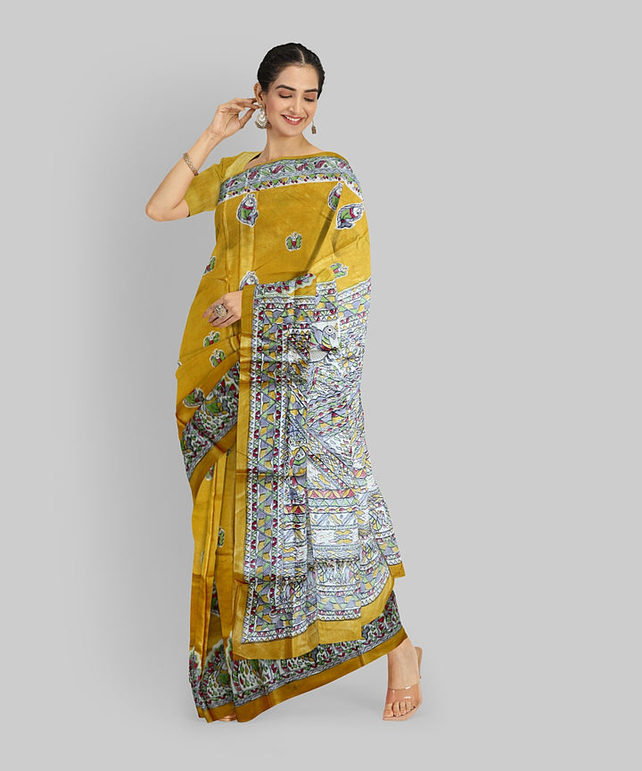Yellow Silk Handloom Gopalpur Tussar Saree