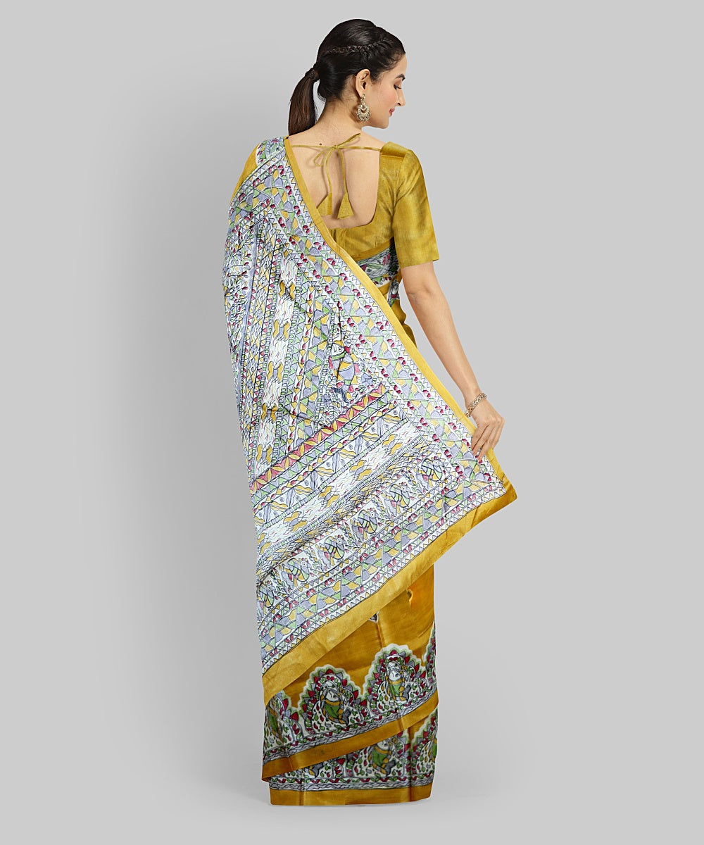 Yellow Silk Handloom Gopalpur Tussar Saree