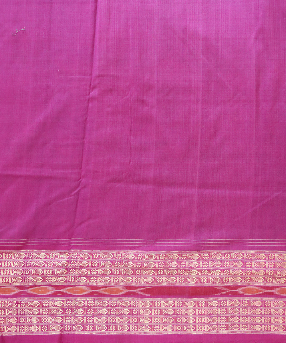 Dark spring green fandango cotton handloom sambalpuri saree