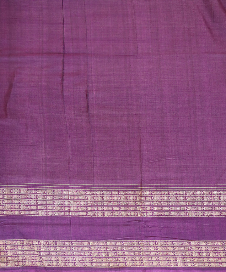 Black deep lilac cotton handloom sambalpuri saree