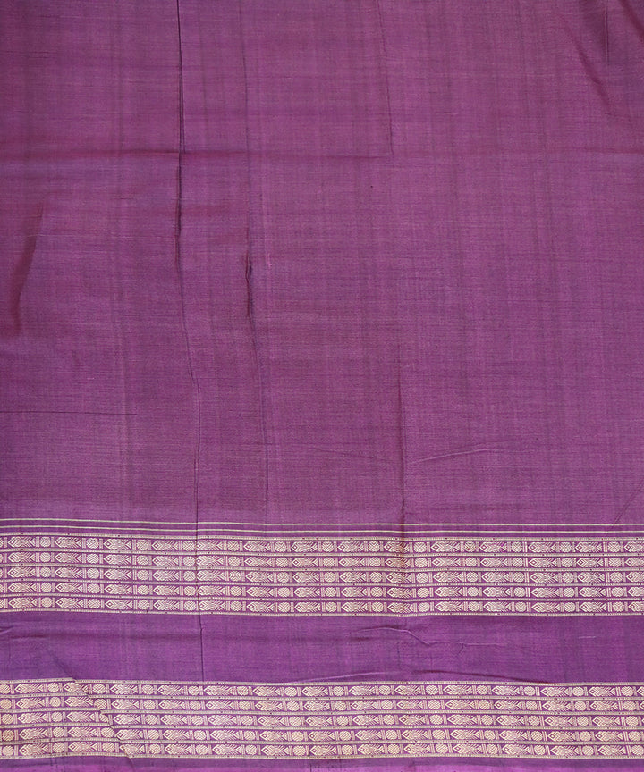 Black deep lilac cotton handloom sambalpuri saree