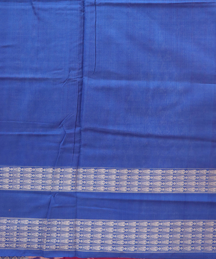 Flirt pink electric ultramarine cotton handloom sambalpuri saree