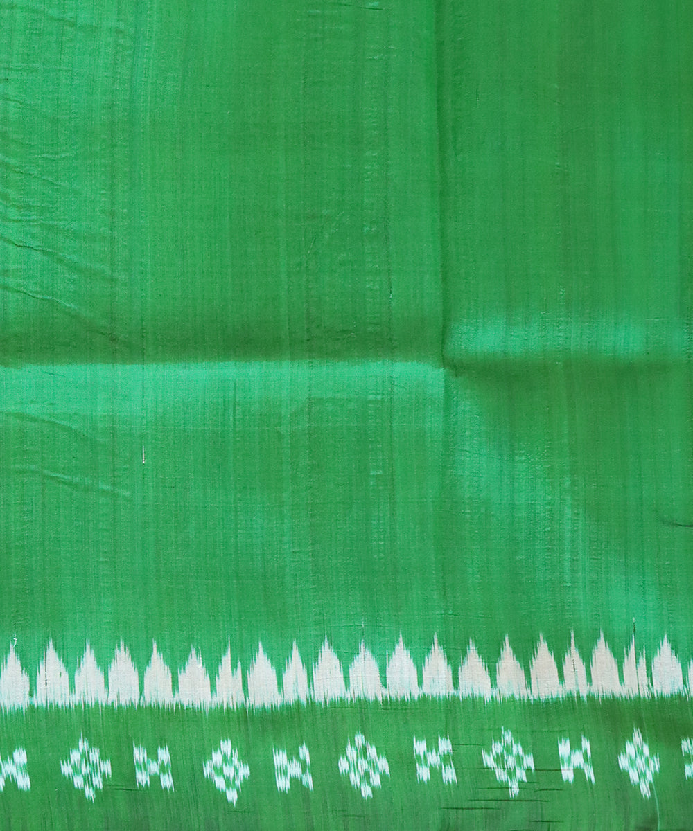 Purple dark green silk handloom khandua saree