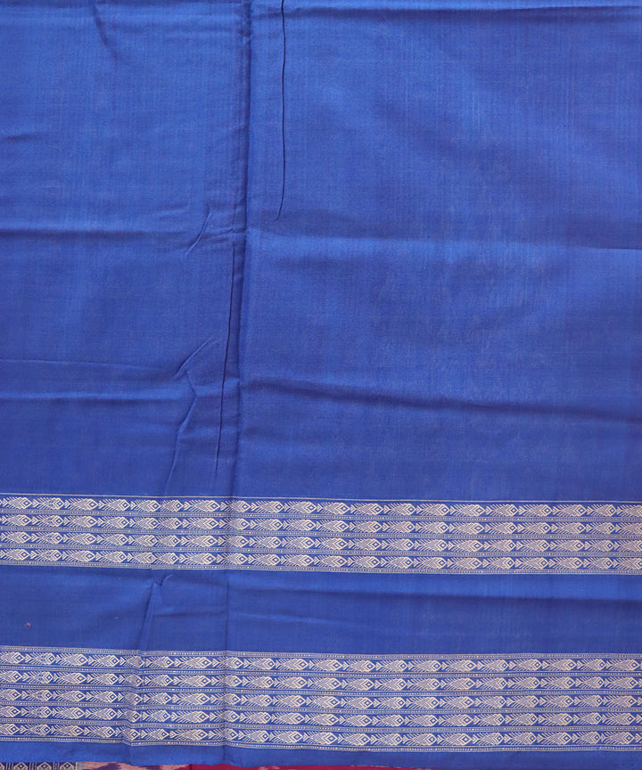 Flirt pink electric ultramarine cotton handloom sambalpuri saree