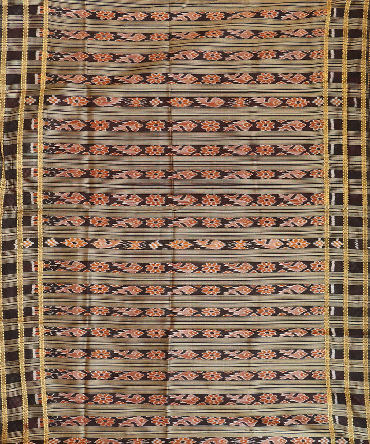 Red black silk handloom patli khandua saree