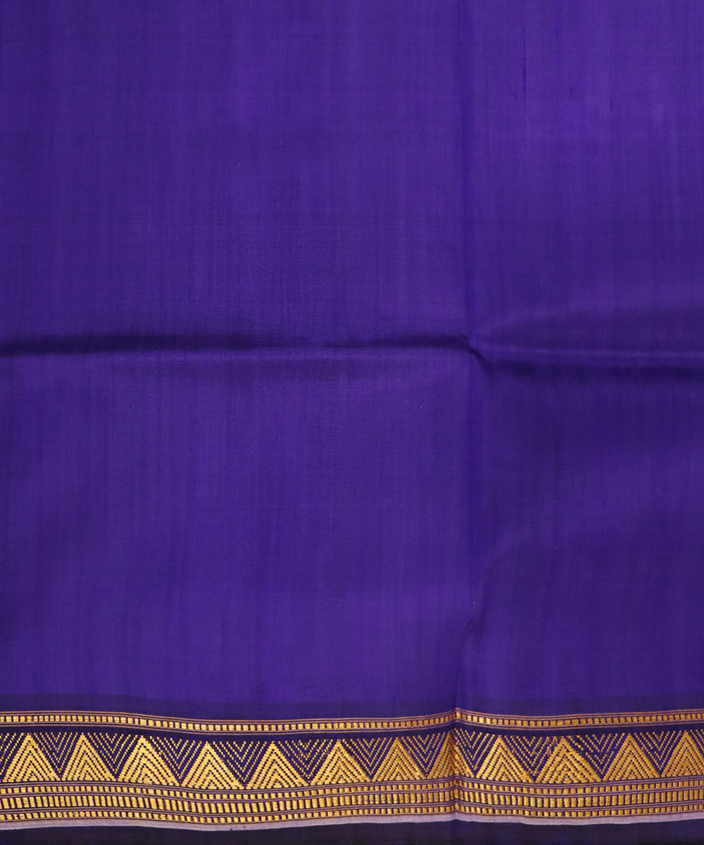 Multicolor air force blue silk handloom khandua saree