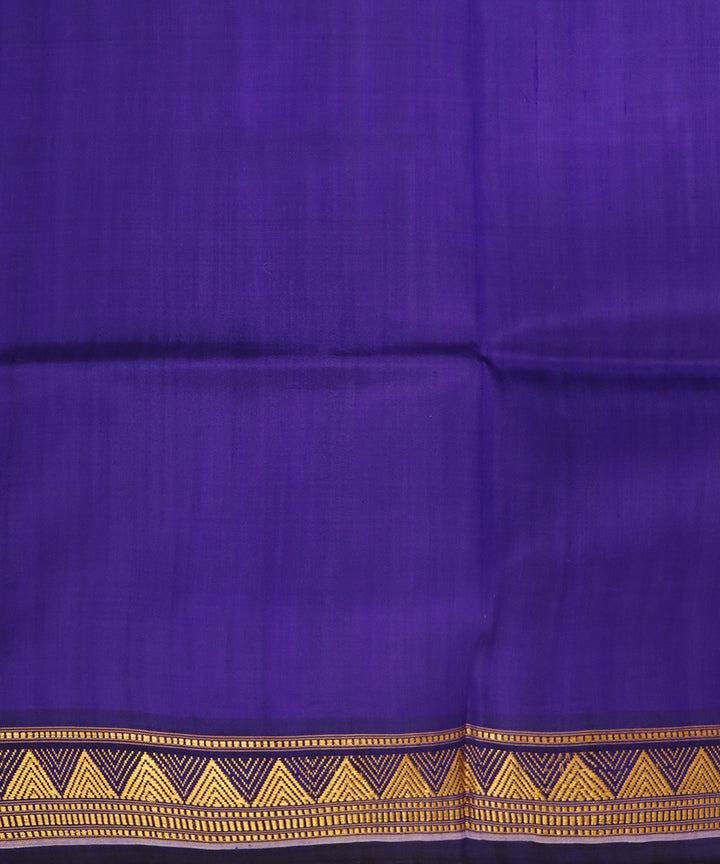 Multicolor air force blue silk handloom khandua saree