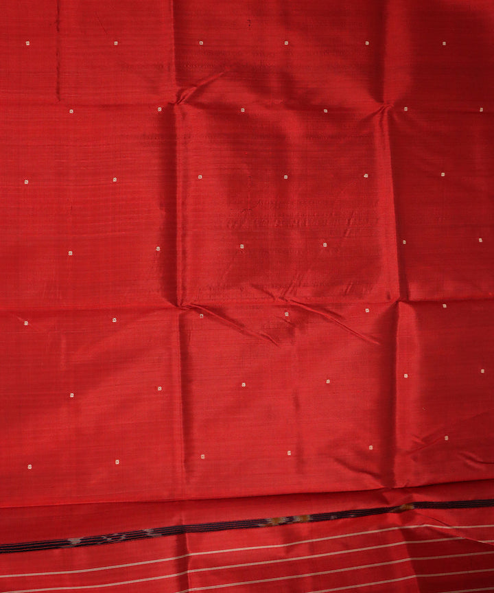 Egyptian blue dark red silk handloom khandua patli saree