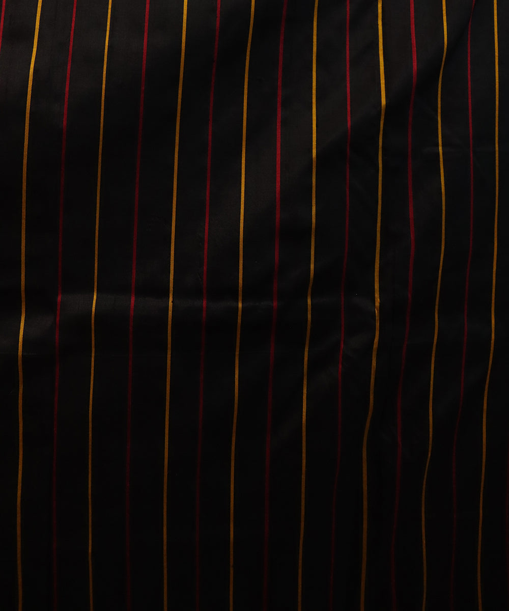 Black dark goldenrod silk handloom sambalpuri saree