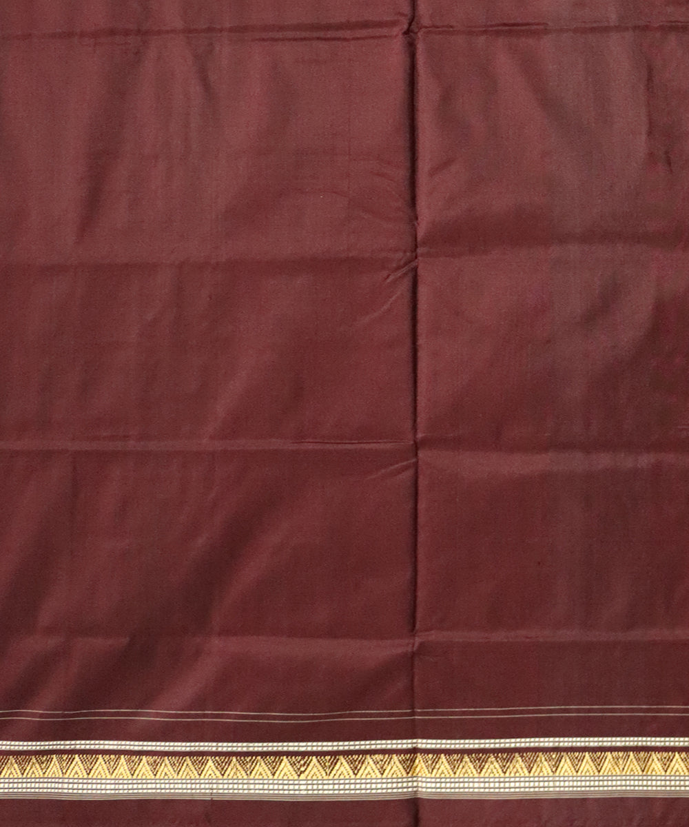 Pink red black silk handloom sambalpuri saree