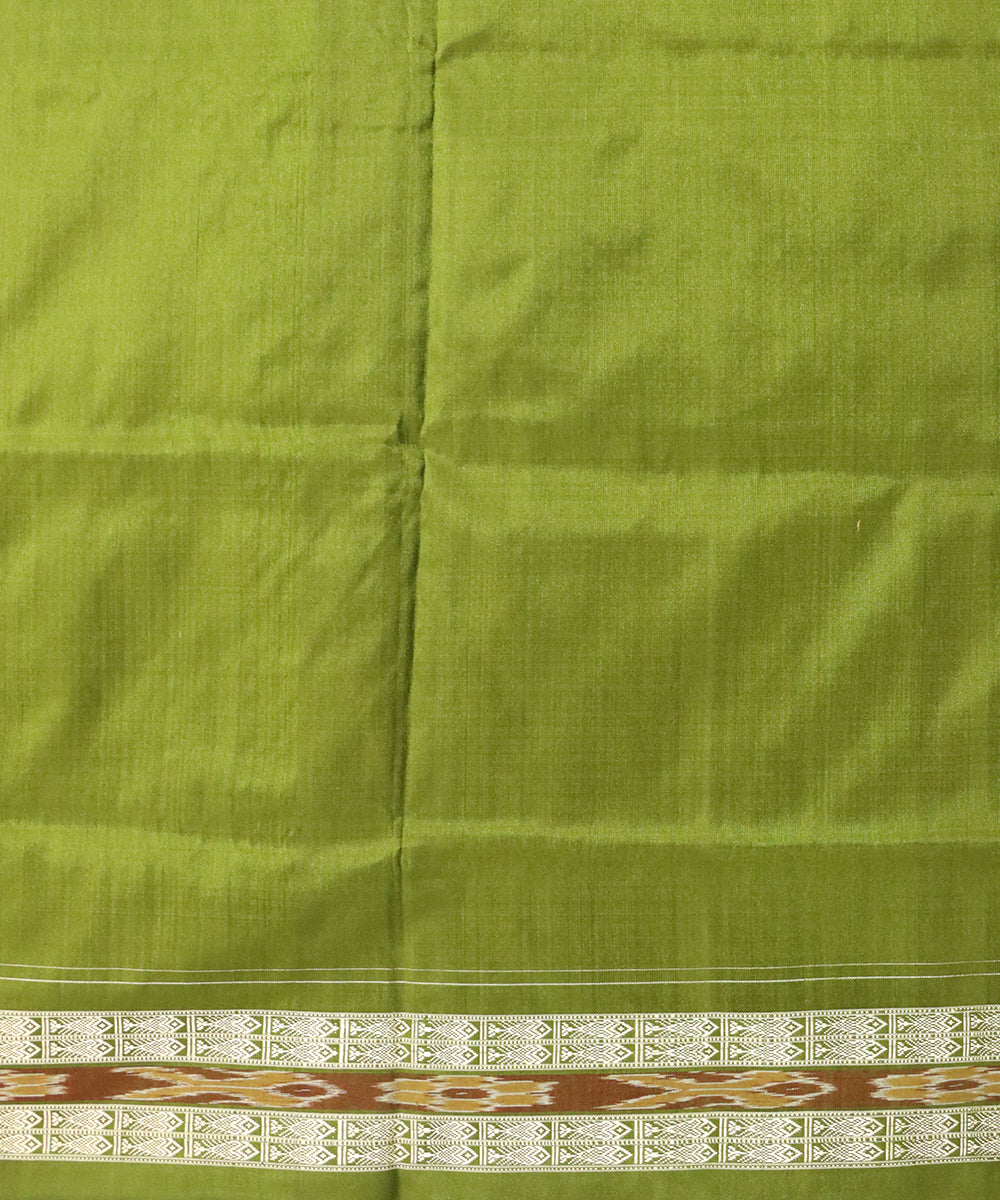 Dark sea green fern green silk handloom sambalpuri saree