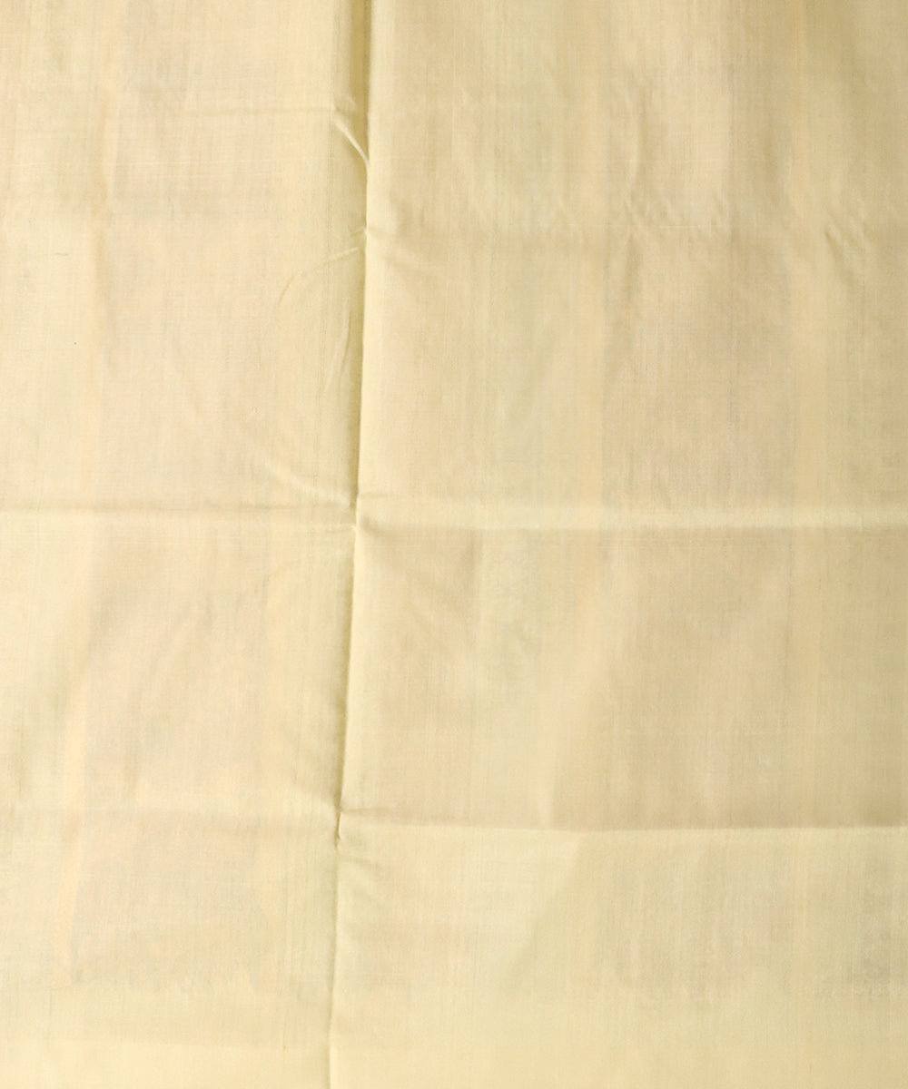 Brandeis blue cream silk handloom bomkai saree