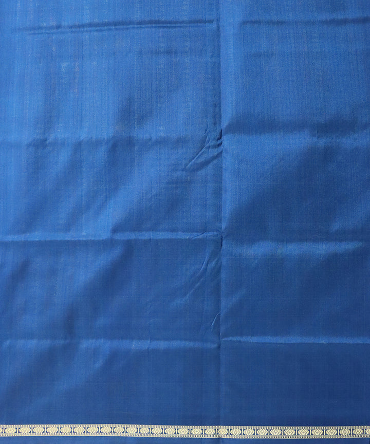 Blush pink blue silk handloom bomkai saree