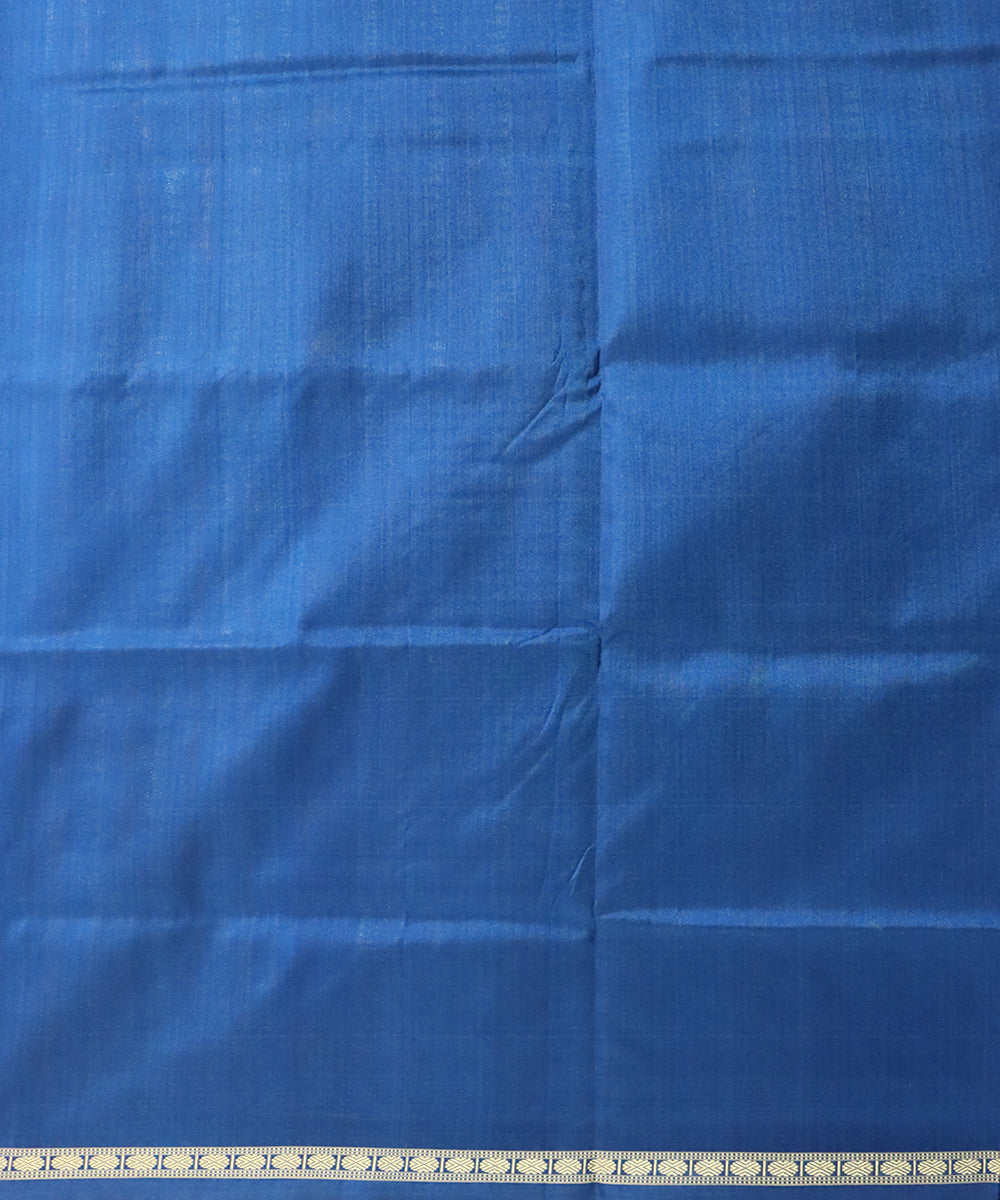 Blush blue silk handloom bomkai saree